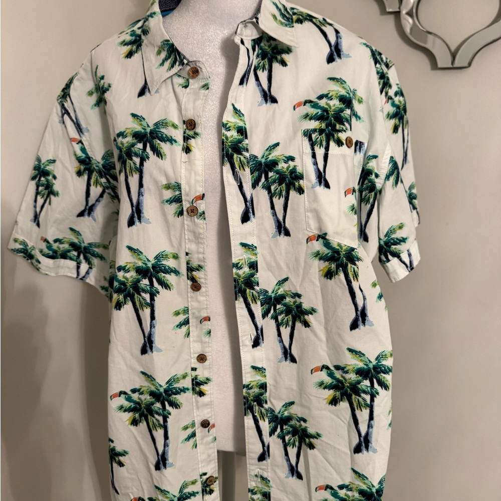 Men's Palm Tree Print Casual Shirt